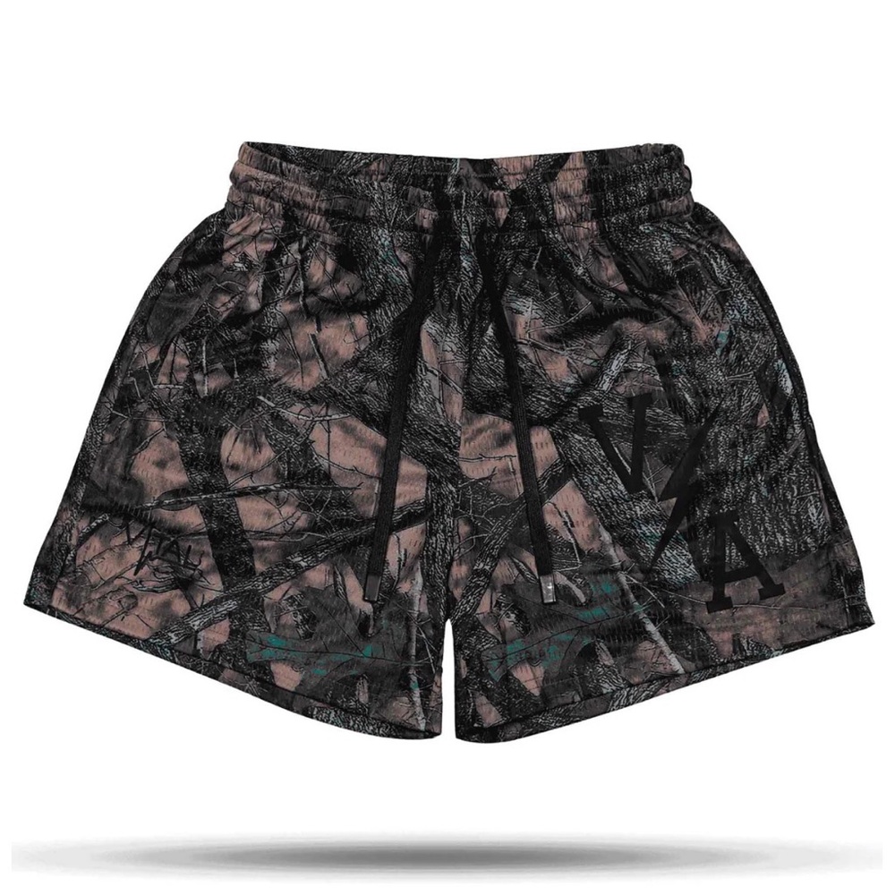 Unisex Camo Woodland Athletic Shorts - New